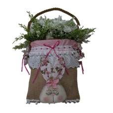 Porta flores artesanal de coelhinho