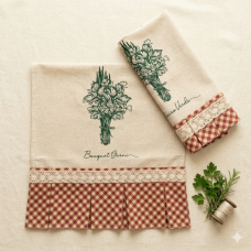 Jogo de pano de prato em algodão